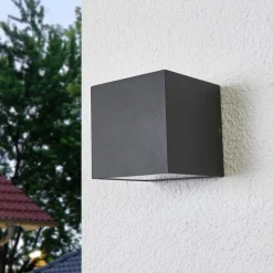 Lucande udendørs LED-væglampe Merjem, 12 cm, ned, IP54