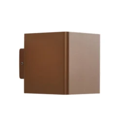 Lucande udendørs LED-væglampe Aaron, brun, IP54, op/ned