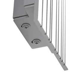 Lucande udendørs LED-væglampe Melira, længde 100 cm, grå