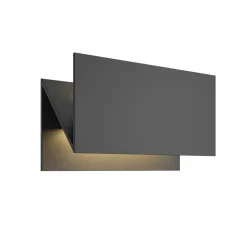 Lucande udendørs LED-væglampe Meja, sort, metal, IP54