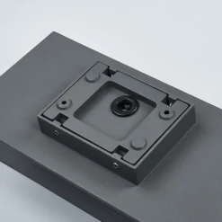 Lucande udendørs LED-væglampe Meja, sort, metal, IP54