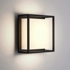 Lucande udendørs LED-væglampe Ilirian, antracit, aluminium, 25 cm