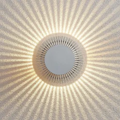 Lucande udendørs LED-væglampe Keany, metal, Ø 16 cm, IP54