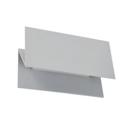 Lucande udendørs LED-væglampe Meja, grå, aluminium, 27 cm, IP54