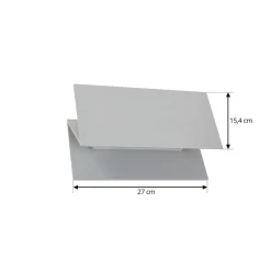 Lucande udendørs LED-væglampe Meja, grå, aluminium, 27 cm, IP54