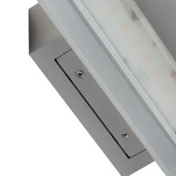 Lucande udendørs LED-væglampe Meja, grå, aluminium, 27 cm, IP54