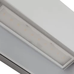 Lucande udendørs LED-væglampe Meja, grå, aluminium, 27 cm, IP54