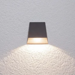 Lucande udendørs LED-væglampe Hanno, antracit, metal, IP54