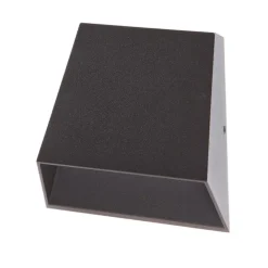 Lucande udendørs LED-væglampe Hanno, antracit, metal, IP54