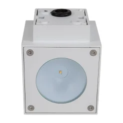 Lucande udendørs LED-væglampe Jarno, hvid, metal, 9 cm