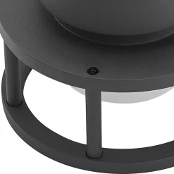 Lucande udendørs loftlampe Berenike, Ø 17 cm, grå, GX53