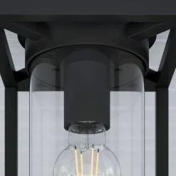 Lucande udendørs loftlampe Ferda, 29 cm, antracit, IP44