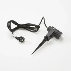 Lucande udendørs spotlampe Galina, jordspyd, stik, grå, 11 cm