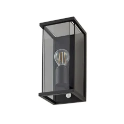 Lucande udendørs væglampe Annalea, røggrå, IP54, sensor