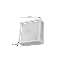 Lucande udendørs væglampe Aurelien, hvid, sensor, 25 x 25 cm