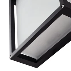 Lucande udendørs væglampe Aurelien, antracit, sensor, 25x25 cm