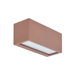 Lucande udendørs væglampe Bente, rustfarvet, bredde 25 cm, IP54