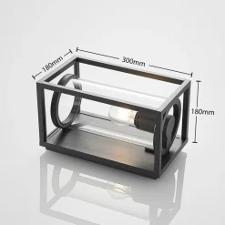 Lucande udendørs væglampe Brienne, 30 cm, antracit, metal