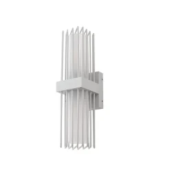 Lucande udendørs væglampe Chandan, 42 cm, hvid, metal, IP54