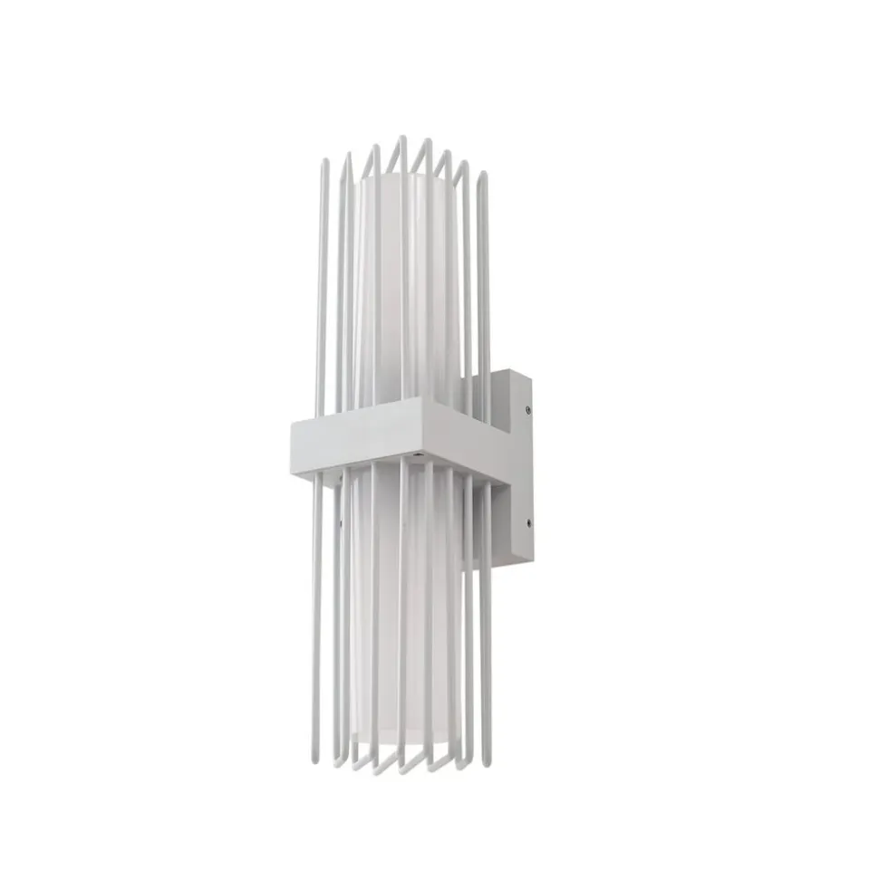 Lucande udendørs væglampe Chandan, 42 cm, hvid, metal, IP54