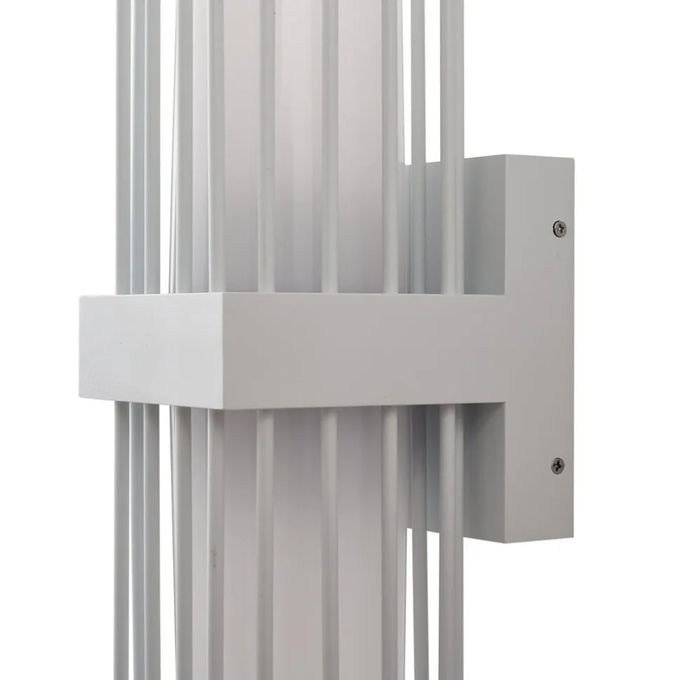 Lucande udendørs væglampe Chandan, 42 cm, hvid, metal, IP54