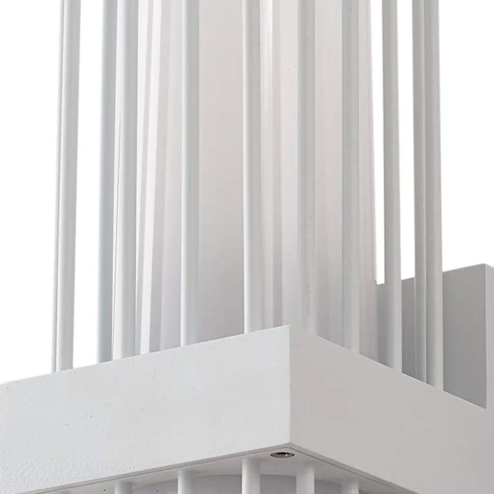 Lucande udendørs væglampe Chandan, 42 cm, hvid, metal, IP54