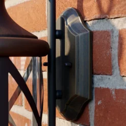 Lucande udendørs væglampe Marcellino, rust, metal, glas