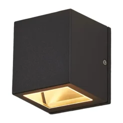 Lucande udendørs væglampe Maurice, antracit, IP54, sæt med 4 stk