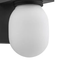 Lucande udendørs væglampe Ovaali, glas, mørkegrå, IP65