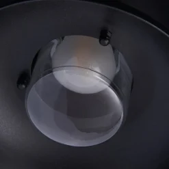 Lucande udendørs væglampe Thais, sort, metal, Ø 25 cm