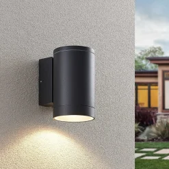 Lucande udendørs væglampe Thomke, 1 lyskilde, antracit aluminium