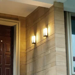 Lucande udendørs væglampe Tame, antracit, metal, 25 cm