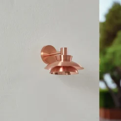 Lucande udendørs væglampe Thais, kobberfarvet, stål