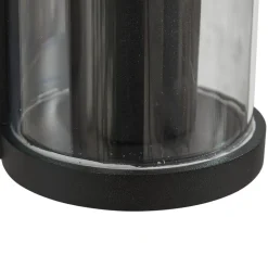 Lucande udendørs væglampe Zanta, højde 19,7 cm, IP65, sort