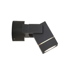 Lucande udendørs vægspot Kavuna, kantet, antracit, IP54