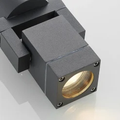 Lucande udendørs vægspot Kavuna, kantet, antracit, IP54