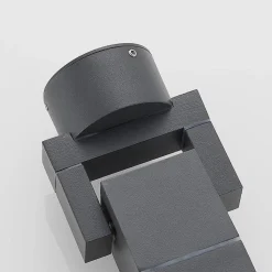 Lucande udendørs vægspot Kavuna, kantet, antracit, IP54