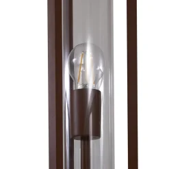 Lucande udendørslampe Alivaro, rustfarvet, 220 cm, E27, IP65