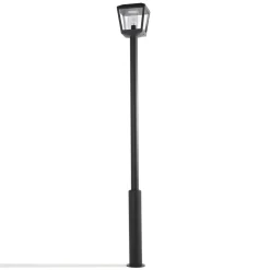 Lucande udendørslampe Dunia, antracit, metal, højde 220 cm