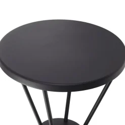 Lucande udendørslampe Elario, 222 cm, sort, aluminium