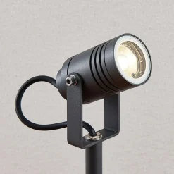 Lucande udendørsspot Galina, jordspyd, stik, grå, 40 cm