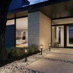 Lucande vejlampe Ferda, 60 cm, antracit, IP44