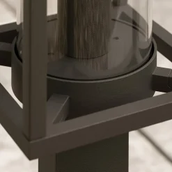 Lucande vejlampe Ferda, 60 cm, sensor, antracit, IP44