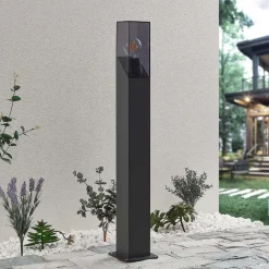 Lucande vejlampe Fiola, 80 cm, antracit, IP54