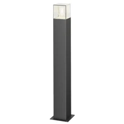 Lucande vejlampe Keke, højde 70 cm, antracit, aluminium