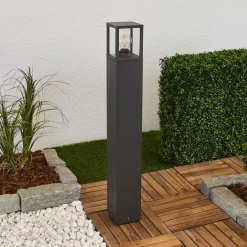 Lucande vejlampe Klemens, 90 cm, antracit, metal, E27