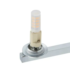 Lucande væglampe Bidolo, kromfarvet, glas, Ø 12 cm, IP44