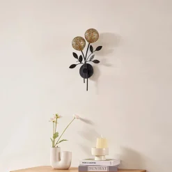 Lucande væglampe Evory, 30 cm, 2 lyskilder, sort/guld, G9