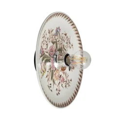 Lucande væglampe Faelira, pink/hvid, keramik