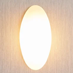 Lucande væglampe Jemima, 24 cm, glas, elliptisk